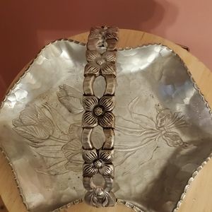 Rodney Kent Silver Co. Hand Wrought Hammered Aluminum Basket